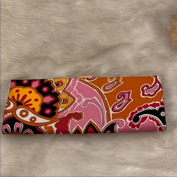 NWOT Banana Republic Retro Clutch: Pink &‎ Paisley - Picture 1 of 3